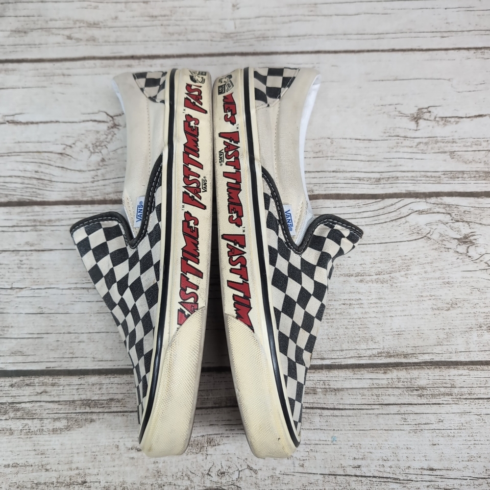 Vans Classic Checkerboard X Fast Times At Ridgemont High Slip On  Men 9 Wmn 10.5 - Picture 8 of 11